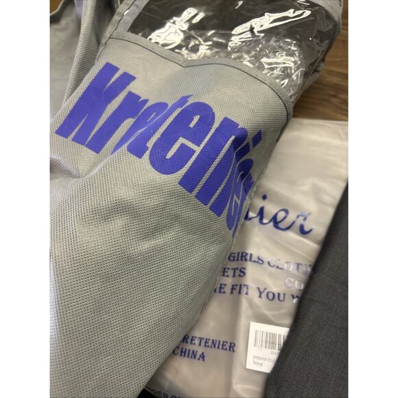 Boys Charcoal Grey Suit Kretenier Size 10 - 5 Pieces With Tie - Pants, Vest, - Picture 9 of 17